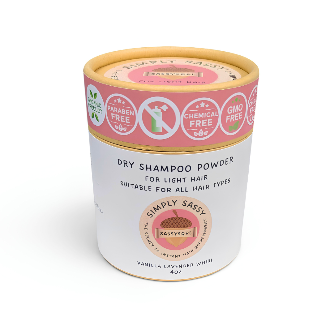 Simply Sassy Vanilla Lavender Whirl Dry Shampoo Powder – 4 oz