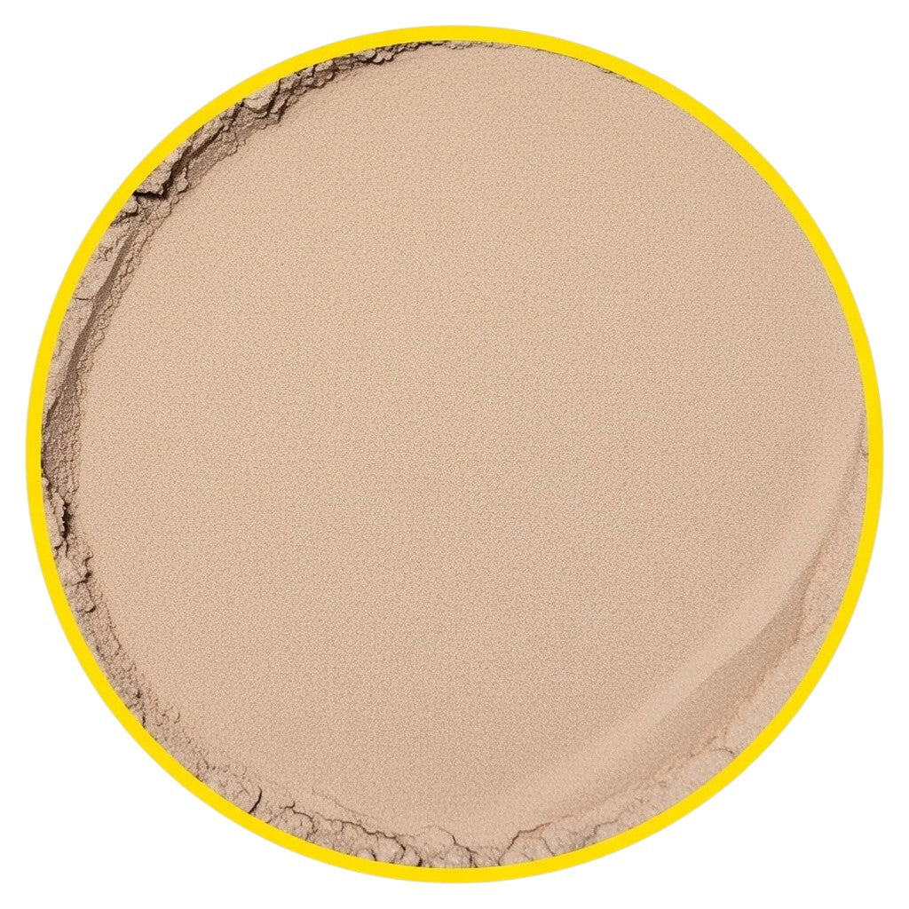 Close-up of Simply Sassy Litsea Dance dry shampoo powder texture in container - fine, oil-absorbing powder for hair refresh