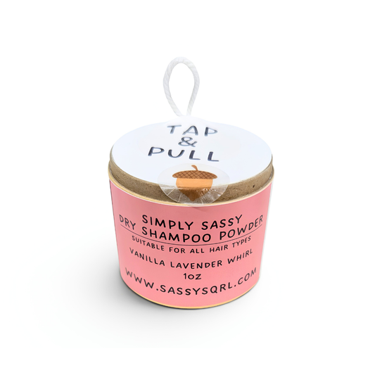 Simply Sassy Dry Shampoo Powder – Vanilla Lavender Whirl Travel Size for Light Hair (1 oz)
