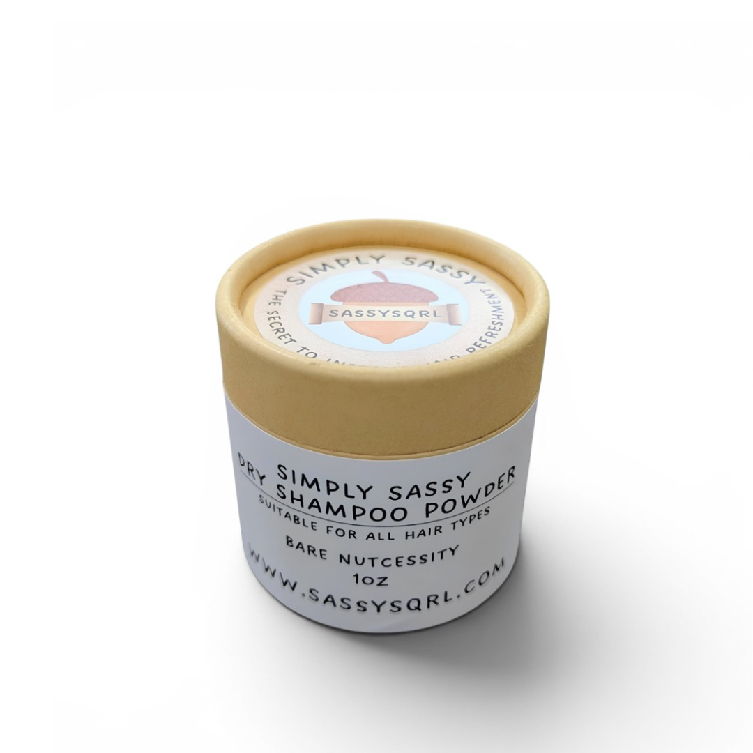 Simply Sassy Dry Shampoo Powder – Bare Nutcessity Travel Size - Unscented(1 oz)