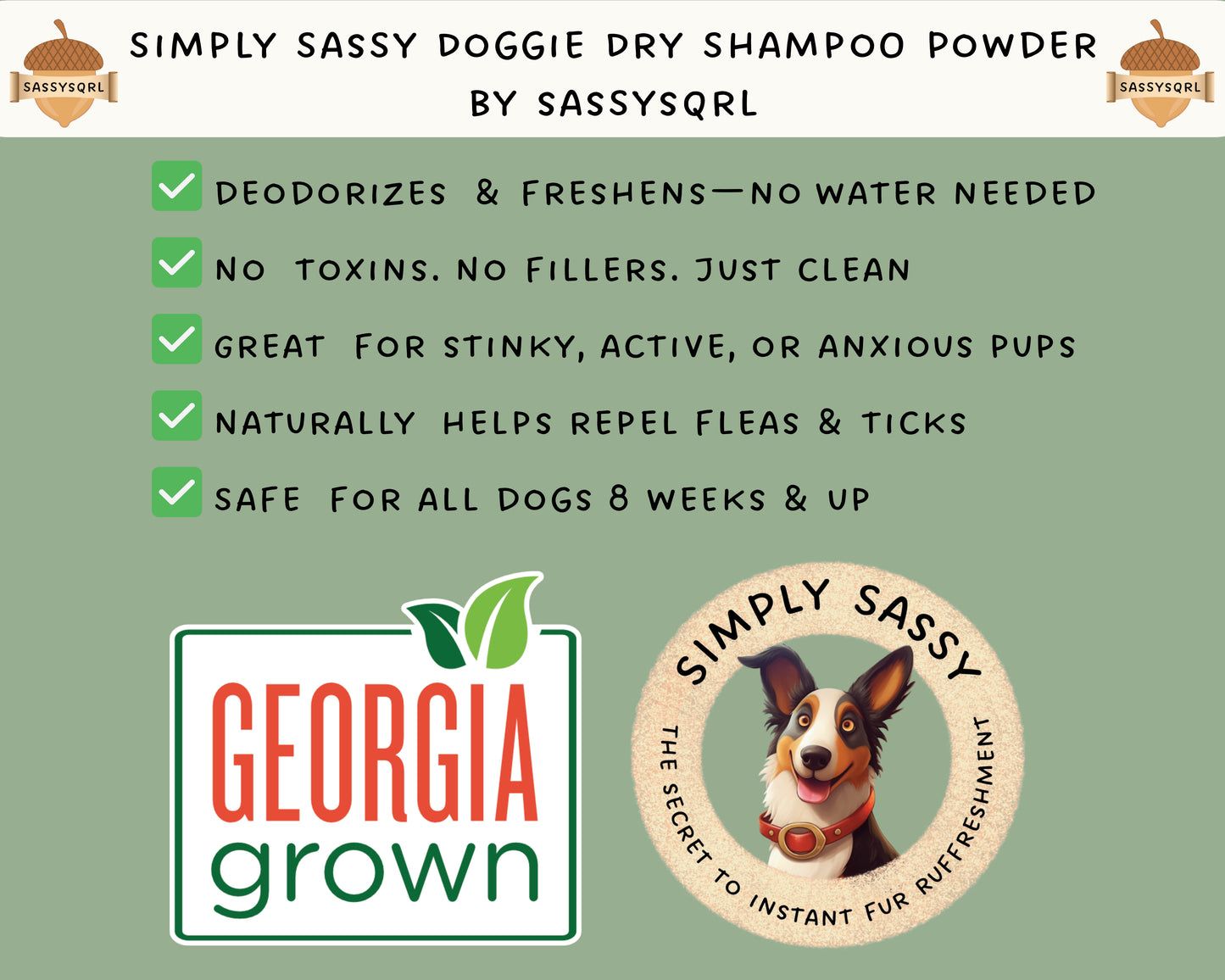 Frankincense Lavender Frolic - Doggie Dry Shampoo Powder