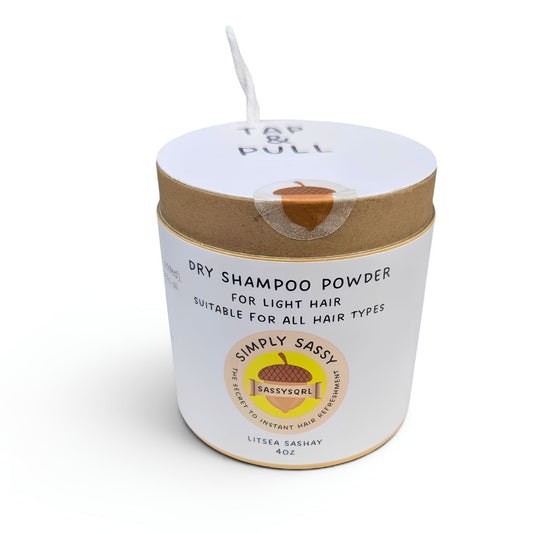 Simply Sassy Dry Shampoo Powder – Litsea Sashay for Light Hair (4 oz)