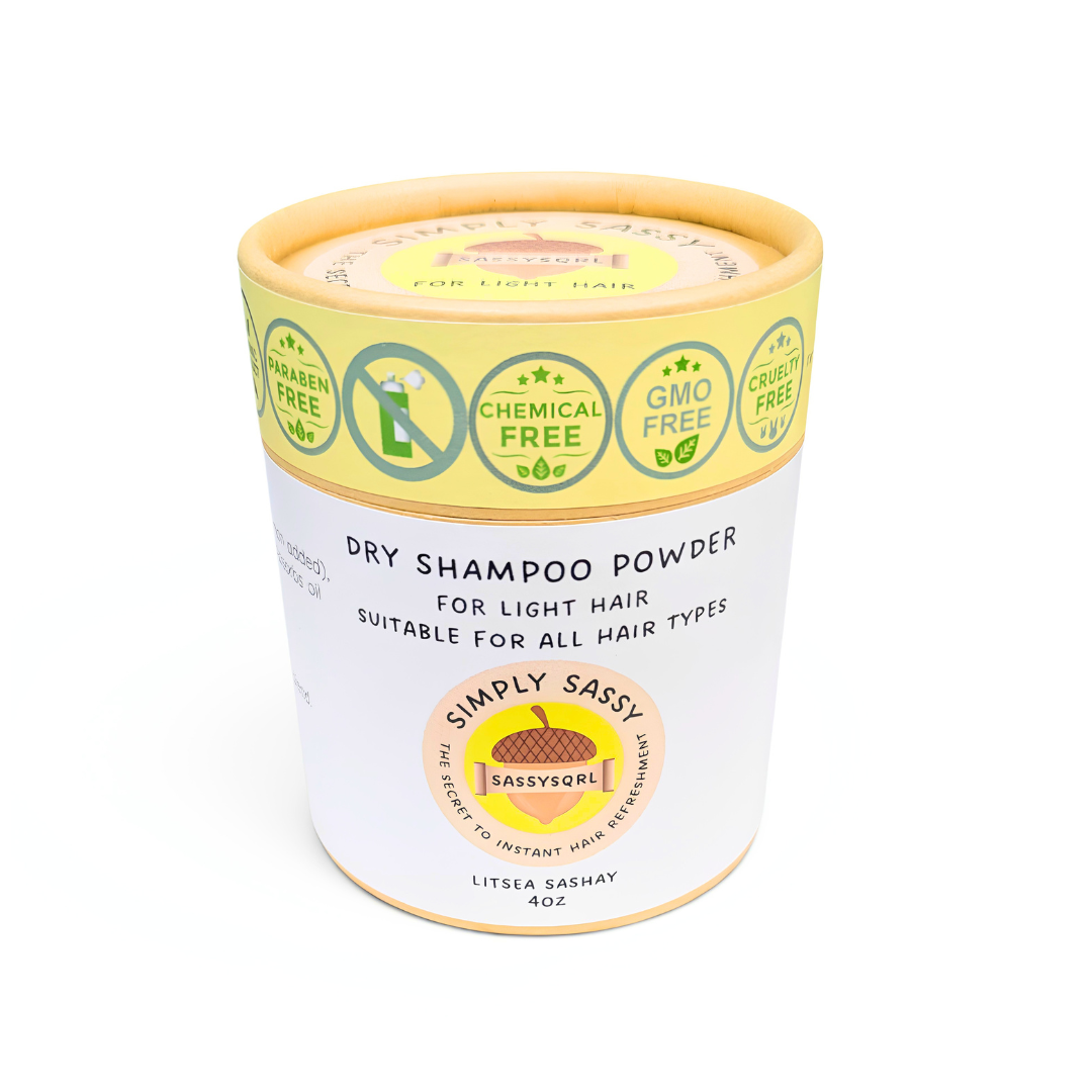 Simply Sassy Dry Shampoo Powder – Litsea Sashay for Light Hair (4 oz)